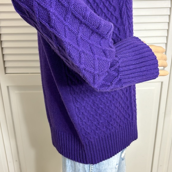 NWT Talbots Engraved Buttons Sweater in Purple 2X - Picture 8 of 12
